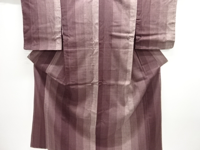 JAPANESE KIMONO / TSUMUGI / WOVEN STRIPE 